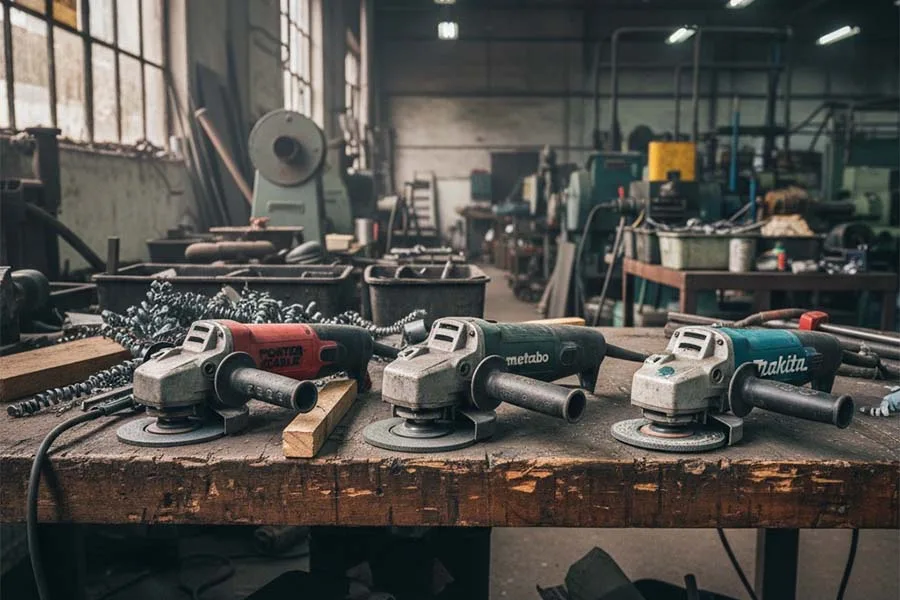 Porter-Cable PC750AG vs Metabo WEV15-125 vs Makita GA4530